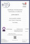 Level 3 Award in Supervising Food Safety