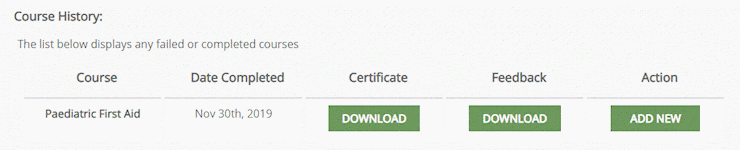 Download certificate and Feedback