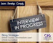 Hiring Strategies - Online CPD Course - The Mandatory Training Group UK -