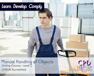 Manual Handling - Level 2 - Online CPD Course - The Mandatory Training Group UK -