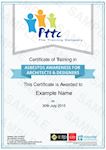 PTTC E-Learning Asbestos Awareness Training Course for Architects Course Sample Certificate