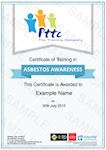 PTTC E Learning Asbestos Awareness Certificate Example
