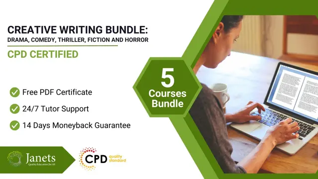 Creative Writing Bundle Course: Drama, Comedy, Thriller, Fiction and Horror