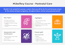 Midwifery Course - Postnatal Care course Infographic