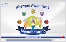 Allergen Awareness in Manufacturing - Welcome Screen