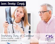 Statutory Duty of Candour - Level 3 - Online CPD Course - The Mandatory Training Group UK -
