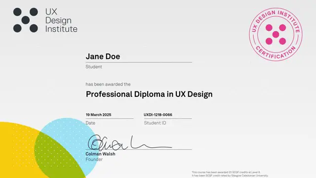 Level 8 Professional Diploma in UX Design