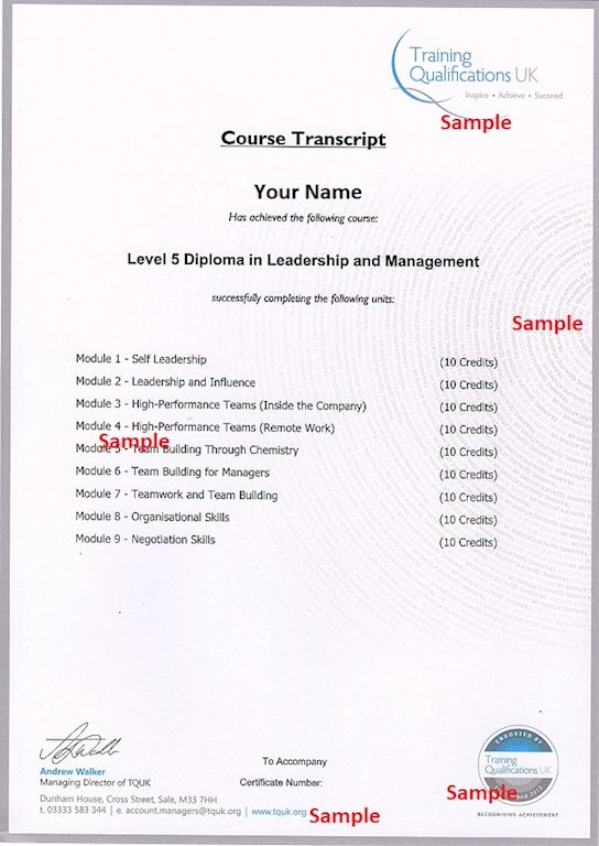 Online Leadership Management Course reed co uk