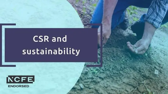 Corporate Social Responsibility (CSR) and sustainability - NCFE endorsed