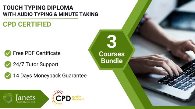 Touch Typing Diploma with Audio Typing & Minute Taking