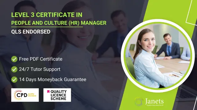 Certificate in People and Culture (HR Manager) at QLS Level 3