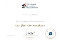 AGRC Certificate in Compliance