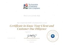 AGRC Certificate in KYC & CDD