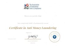 AGRC Certificate in AML