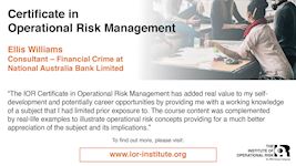 Certificate in Operational Risk Management testimonial