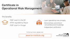 Certificate in Operational Risk Management 1