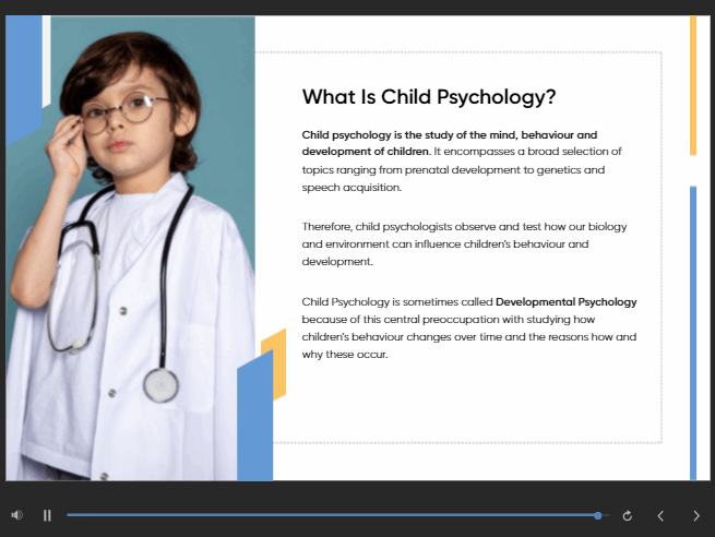 child psychology courses online