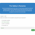Fire Safety in Nurseries Quiz Question