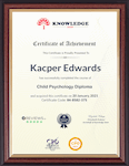 Sample Certificate – Psychology, Counselling & Psychotherapy - 4 Courses Bundle