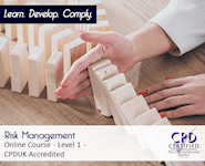 Risk Management - Online Training Course - Level 1 - The Mandatory Training Group UK -