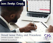 Annual Leave Procedures and Policy  - Online Training Course - The Mandatory Training Group UK -