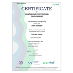 Train the Trainer - eLearning Package - CDPUK Accredited - LearnPac Systems UK -