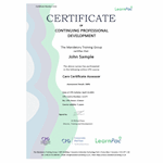 Care Certificate Assessor Online Training Course - CPD Certified - LearnPac Systems UK -