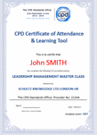 Leadership certificate