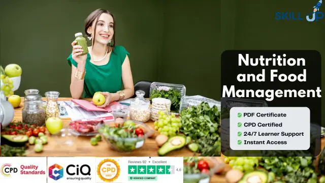 Level 3 Diploma in Nutrition and Food Management - CPD Accredited
