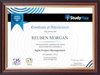 Sample Certificate of Achievement from Study Plex