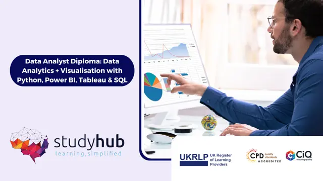 Data Analyst Diploma: Data Analytics + Visualisation with Python, Power BI, Tableau & SQL 