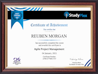 Sample Certificate of Achievement from Study Plex