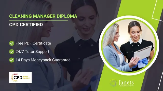 Cleaning Manager Diploma - CPD Certified    