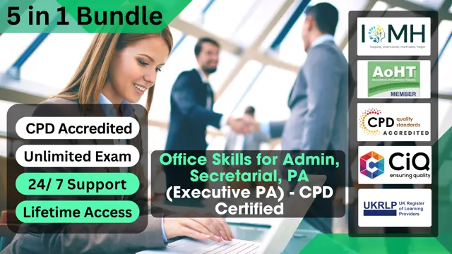Office Skills for Admin, Secretarial, PA (Executive PA) - CPD Certified
