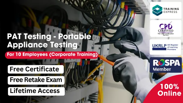 PAT Testing - Portable Appliance Testing - For 10 Employees (Corporate Training)