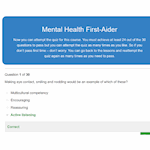 Mental Health First Aider Quiz Overview