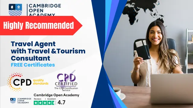 Travel Agent Diploma with Travel & Tourism Consultant Training– CPD Certified