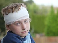 Child with head injury