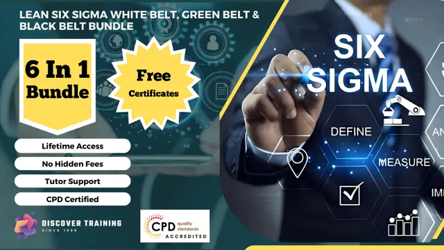 Lean Six Sigma White Belt, Green Belt  & Black Belt  Bundle