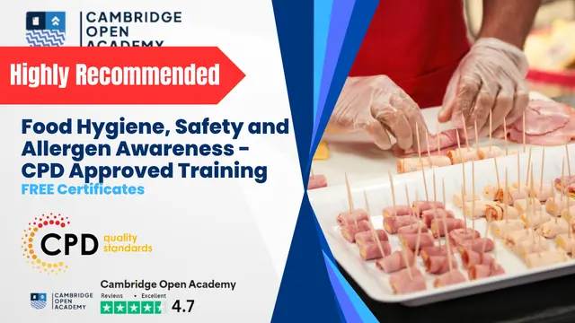 Food Hygiene, Safety and Allergen Awareness - CPD Approved Training