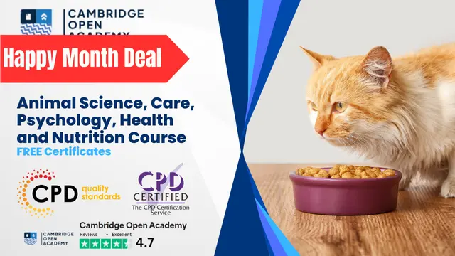 Animal Science, Care, Psychology, Health and Nutrition Course - CPD Approved Training