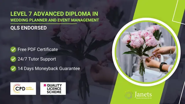 Level 7 Advanced Diploma in Wedding Planner And Event Management - QLS Endorsed