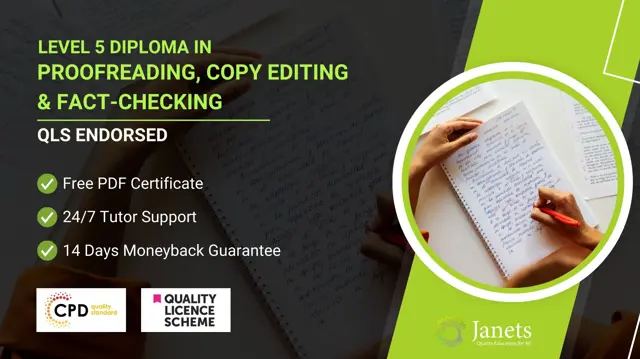 Level 5 Diploma in Proofreading, Copy Editing & Fact-Checking - QLS Endorsed