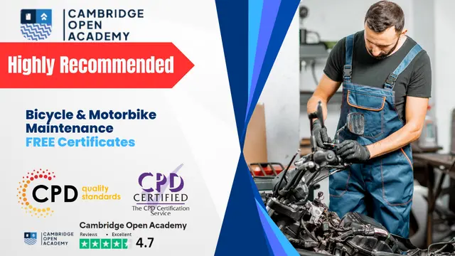 Bicycle & Motorbike Maintenance - CPD Approved Training