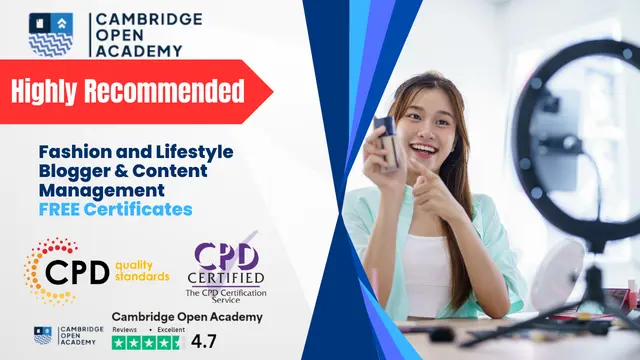 Fashion and Lifestyle Blogger & Content Management - CPD Approved Training