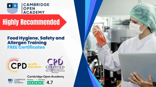 Food Hygiene, Safety and Allergen Training - CPD Approved Training