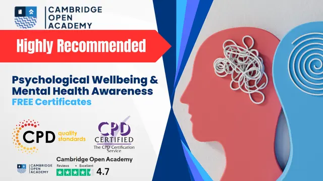 Psychological Wellbeing & Mental Health Awareness - CPD Approved Training