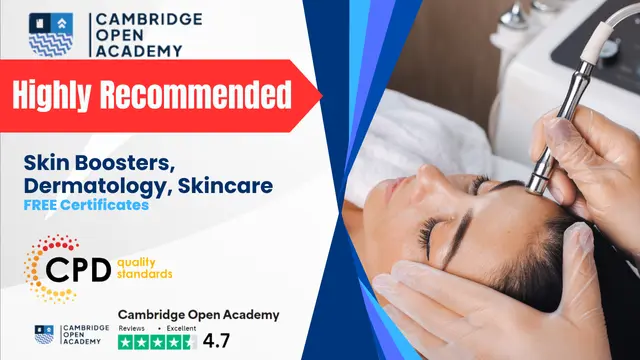 Skin Boosters, Dermatology, Skincare with CPD Certificate