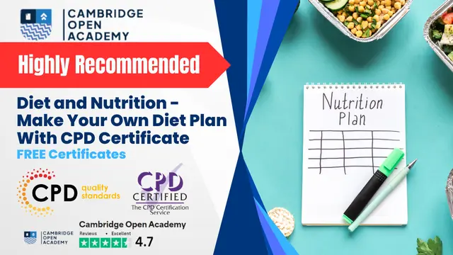 Diet and Nutrition - Make Your Own Diet Plan With CPD Certificate 