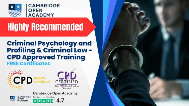Criminal Psychology and Profiling & Criminal Law - CPD Approved Training